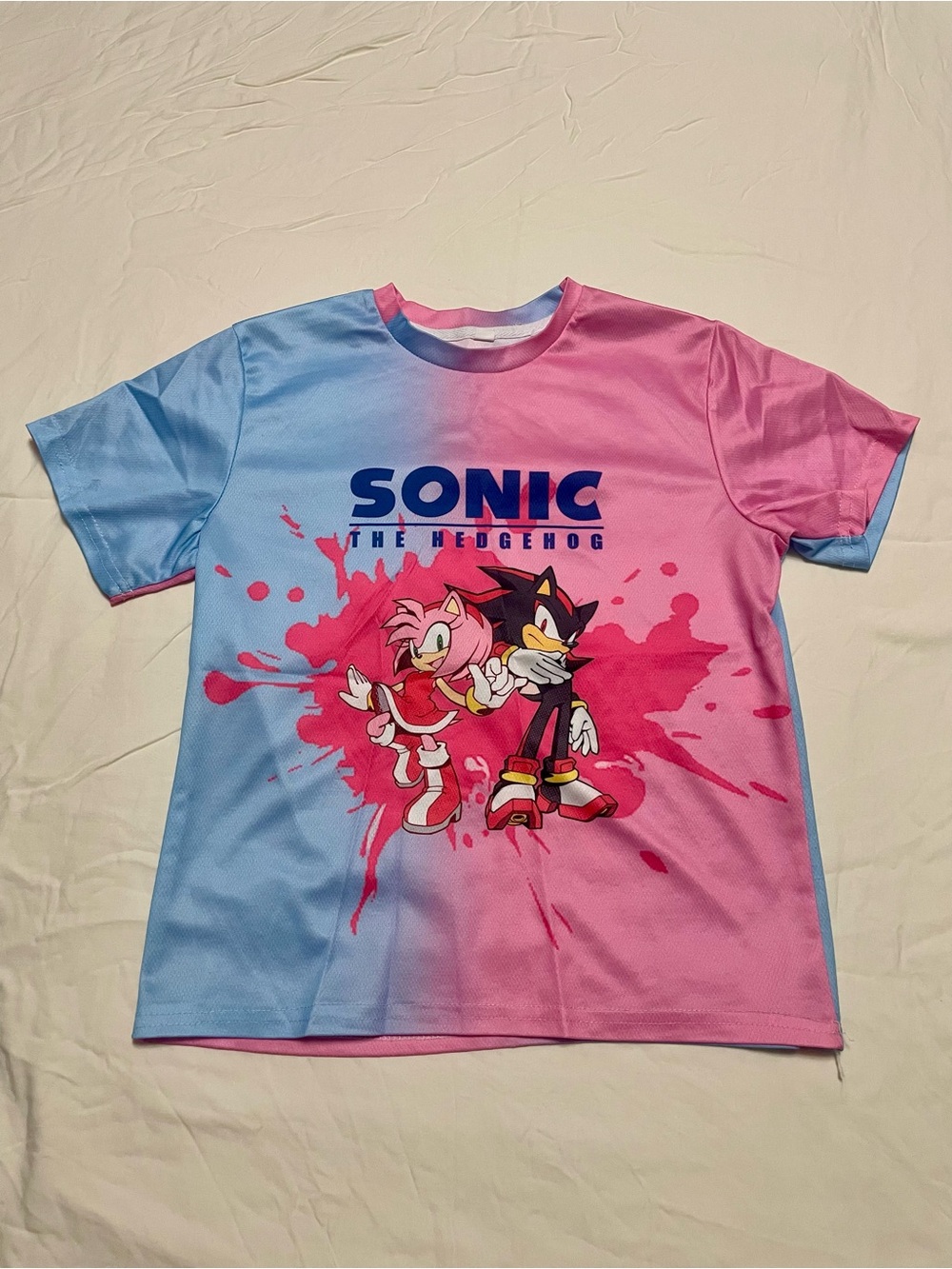 Kids Sonic The Hedgehog Amy Rose & Shadow Colorblock Graphic Tee KS